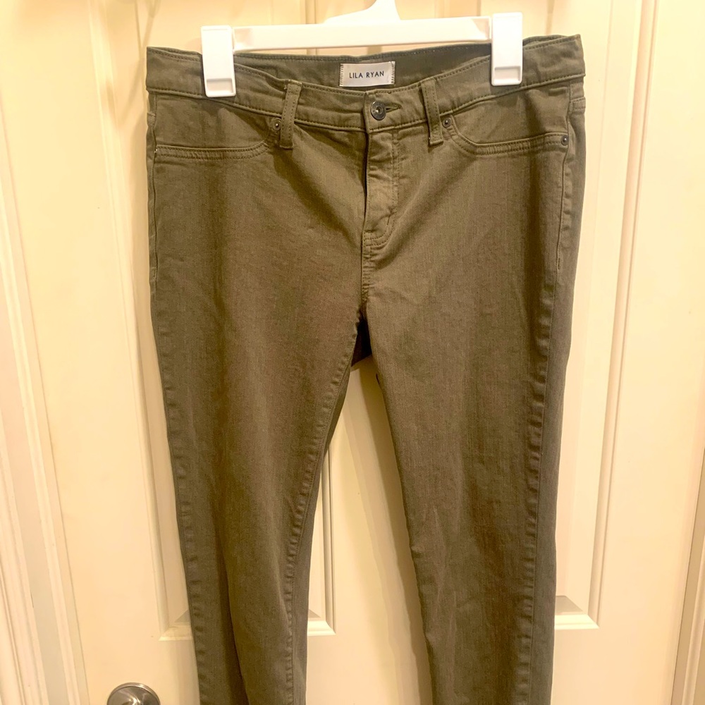 Lila Ryan skinny pants size 31 olive